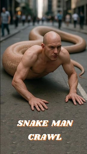 Snake Man Crawl…Half Human, Half Snake… All Too Real🐍