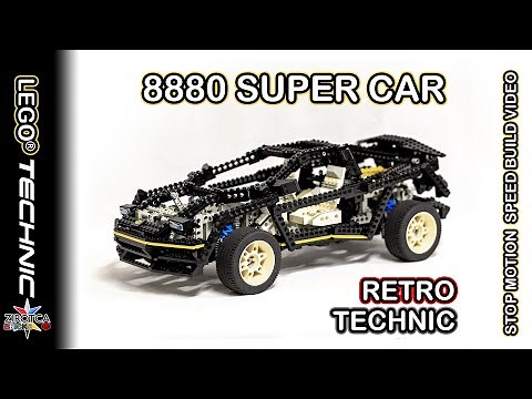 LEGO 8880 Super Car Review & Speed Build Video | LEGO Technic 8880 | Vintage LEGO Technic Black Car