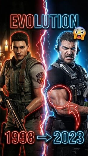 Chris Redfield Then vs Now 🔥 #shorts #residentevil #chrisredfield #capcom