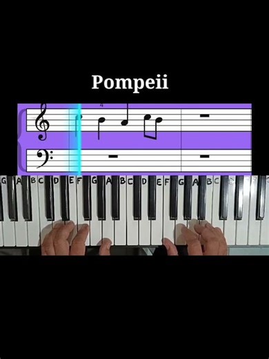 Pompeii (Bastille) simply piano, cover song