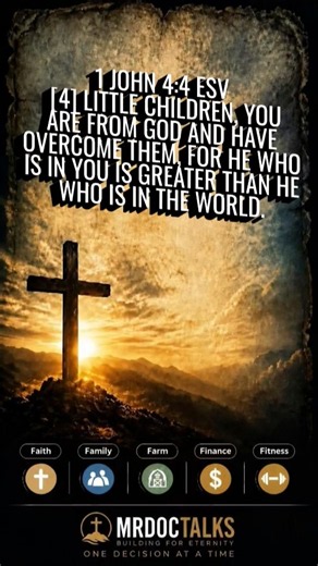 Greater Is He in You | 1 John 4:4 (ESV) | Scripture Reading