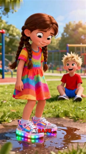 Magic Glow Shoes Challenge! ✨ Funny Kids Street Race #KidsCartoon #FunnyAnimation #3DCartoon