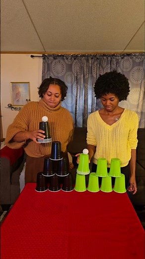 Cup Stacking Speed Challenge Goes Wrong 😳 #shorts #familygamenight #familygames