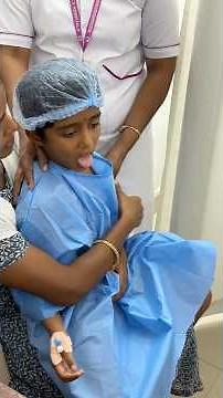 Little Girl Anesthesia before small surgery