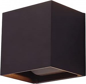 Modern Wall Light Cube – 15W Wall Cube with 70,000 Hour Lifespan - 2700K/3000K/3500K/4000K/5000K Color Changing Options in Aluminum Housing – Adjustable Beam Angle for Outdoor or Indoor Use (Bronze)