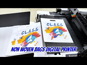 Non-woven bag printing machine: non-woven bag single-pass digital printer! #printing #printer
