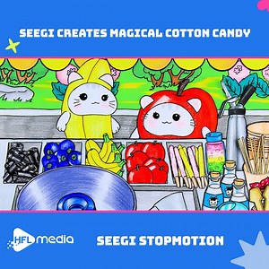 90K views · 1.4K reactions | Seegi creates magical cotton candy © Copyright by HFL Media ☞ Do not Reup Get in touch with us: info@hflmedia.net #Seegi #cartoon #HFL #stopmotion | Stop Motion Paper ASMR | Facebook