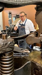 If you needed an excuse to do some baking today, here you go! September 23rd is National Baker Day, a day dedicated to the baking profession. For today, Jared letterpress printed an image from a 125-135 year old electrotype (copy of a woodcut) from the Lewis Winter Collection of something you would use to bake in from the late 1800s. The text below the print of a cast iron stove and oven was typeset in 24 point Stymie Condensed font and reads, “National Baker Day.” Lewis Winter was a woodcut art