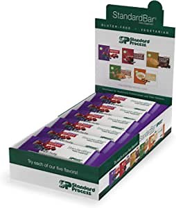 Standard Process StandardBar - Gluten-Free & Vegetarian Protein Bar - Whole Food-Based Bar with Blueberries, Cranberries & Cherries - Offers 10 g of Protein - Berry, 18 Bars