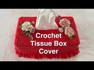 Easy Crochet Tissue Box Cover Video Tutorial | How to Crochet a Tissue Box Cover