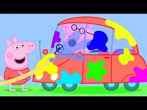 Wash the Car with Peppa Pig | Family Kids Cartoon
