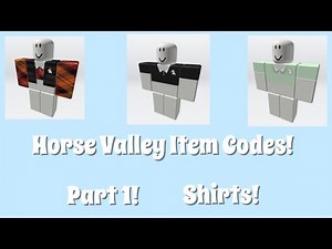 𝙃𝙤𝙧𝙨𝙚 𝙑𝙖𝙡𝙡𝙚𝙮 𝙄𝙩𝙚𝙢 𝘾𝙤𝙙𝙚𝙨-𝙋𝙖𝙧𝙩1- 𝙎𝙝𝙞𝙧𝙩𝙨