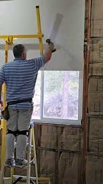 This drywall almost defeated me! #construction #challenge