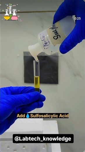Estimation of protein in urine😳| #labtechnician #doctorshorts #nursing #motivation