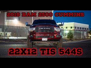 Stanced 2019 Ram 2500 on 22x12 TIS Wheels