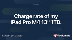 Charge rate of my iPad Pro M4 13" 1TB.