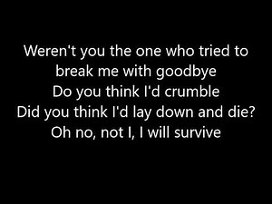 I Will Survive~Gloria Gaynor~Lyrics