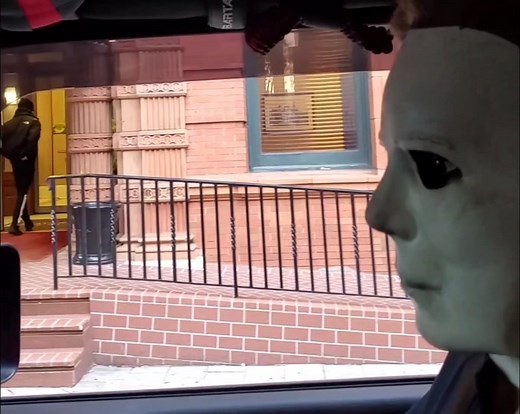 Michael's brings tears to fears 🤣 #michaelmyers #halloween #copsoftiktok #police #jeeplife @HornBlasters @Massive Audio Official