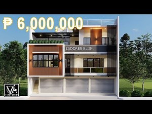 3 STOREY COMMERCIAL BUILDING DESIGN WITH PENTHOUSE 80 SQM