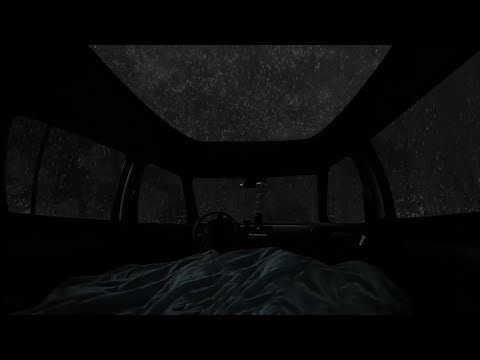 Heavy Rain & Thunder on Camper Van Roof _ Deep Sleep Sounds for Relaxation and Cozy Camping Vibes😴🌧️