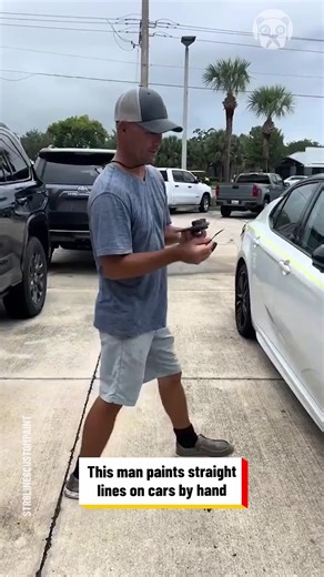 284K views · 568 reactions | Man paints straight line on car by hand Partner: str8linescustompaint IG: https://www.instagram.com/str8linescustompaint | Bored Panda Art | Facebook
