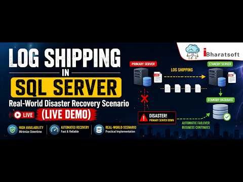 Log Shipping in SQL Server – Real-World Disaster Recovery Scenario (Live Demo) #sqldba