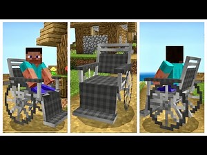 WHEEL CHAIR MOD FOR MINECRAFT PE AND BEDROCK minecraft o minecraft