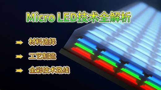 MicroLED全技术解析：材料、工艺、全彩技术路线。