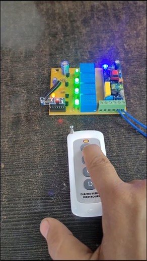 vikitech on Instagram: "RF Remote Control 4 Channel Board | Control Home Lights & Fan Wirelessly | Easy DIY 🔥 Looking for a budget home automation solution? This RF Remote Control 4 Channel Board at just ₹499 is perfect for controlling home lights, fans, and appliances wirelessly without WiFi or internet. ✅ Control up to 4 devices ✅ Works with RF remote (long range) ✅ Easy installation – no mobile app needed ✅ Ideal for homes, shops, offices & DIY projects ✅ Supports AC loads (lights, fan, etc.