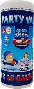 QUICK SNOW POWDER: Instant Snow - Makes 20 Gallon Magic Artificial Fake Snow - Just Add Water - Christmas Decorations Events Outdoor Indoor- STEM Slime Activities- 15 year + - Fun Size 40.0 Oz