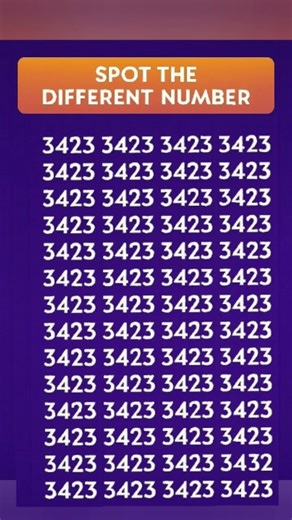 Can you find the different number