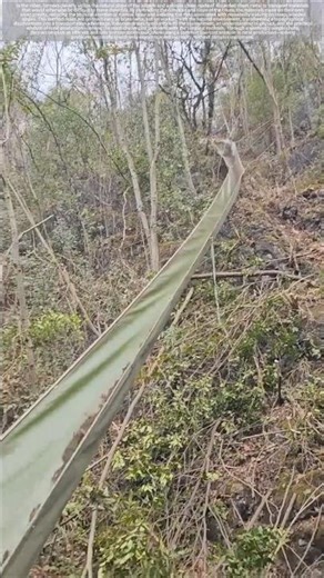 A chute solves the problem of transporting goods down the hillside.