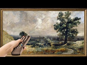 Vintage Gold Framed English Landscape TV Art Screensaver. 4K Frame TV Hack.