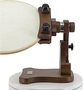 W-Stands Inc. Embroidery Hoop and Q-Snap Frame Stand - The Frog - Natural Wood - Handmade Product - Adjustable Handmade Wooden Embroidery Stand for Cross Stitch & Q-Snap Frames