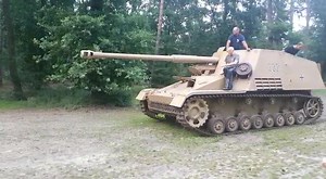Check this out. Some footage of last years test drive. more video's to be found on You Tube link in the comments | Nashorn SD KFZ 164 restoration