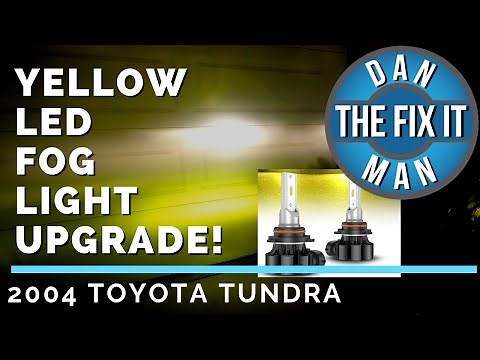 2004 TOYOTA TUNDRA YELLOW LED FOG LIGHT UPGRADE - EASY DIY!