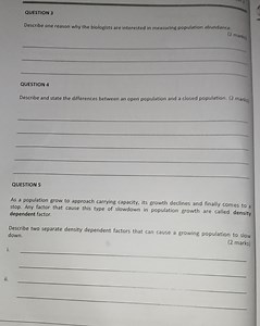 QUESTION 3Describe one reason why the biologists are intereste... | Filo