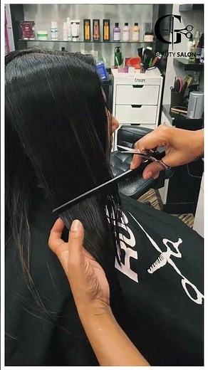 Precision V-Shape Haircut Tutorial 💇‍♀️ | Sleek Long Hair Transformation