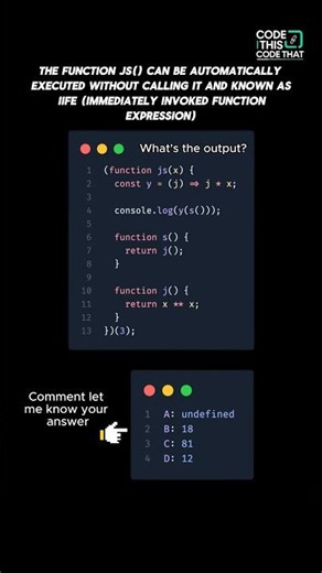 #4 Immediately Invoked Function Expression | Kid-Level Coding Lessons #javascript #coding #jspro