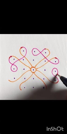 Easy 5*3*3 dots muggu |step-step tutorial|‎⁨‎⁨‎⁨‎⁨‎⁨‪@ARTofdots-AARAMBHAM‬ #dailymuggulu#rangoli