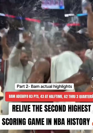 Miami Heats Bam actual highlights of his 83 points! #miamiheat #nba #83 #fyp #bam