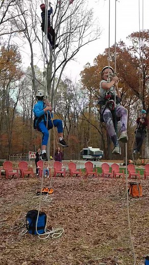 Tree climbing at its finest! Fun, self-discovery, and connection with nature and great folks! We still have openings on November 22 and 23 if you want to give tree climbing a try. | Piedmont Tree Climbing