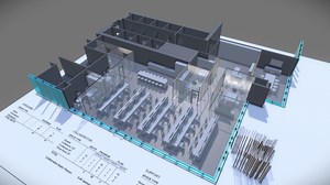 office - 3D model by Negrin