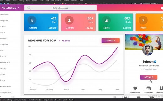 C# Winform UI Designing a material desktop application