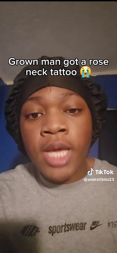 Grown man got a rose neck tattoo 😭 #fyp #blowthisup #viral #foryoupage #tattoo