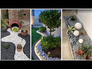 Top 50 ! Modern Front Yard & Backyard Landscaping Ideas With Rocks 2024 | Rock Based Garden Designs
