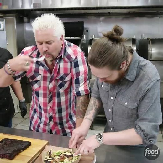 Guy Fieri said this Smoked Pork Belly with Apple-Fennel Slaw from Horse Thief BBQ is the best salad he's ever had! 😂 #DDD > Tomorrow at 9|8c | Food Network