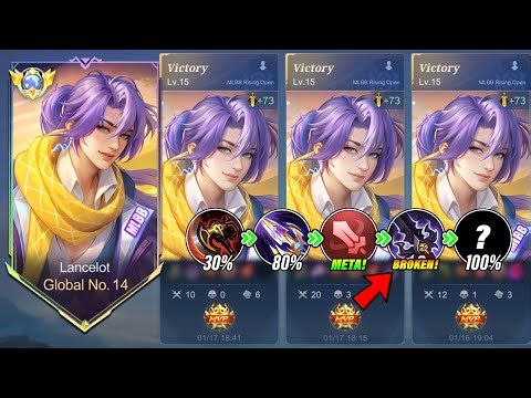 WHEN GLOBAL LANCELOT ABUSE THIS NEW BUILD AND EMBLEM IN SOLO RISING FINALS! (AUTO CHAMPION?) - MLBB