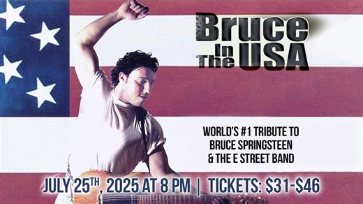 Get ready for Bruce In The USA – “The most powerful and intense Springsteen tribute on the planet!” 🎸 This high-octane, note-perfect, and visually stunning tribute recreates the legendary energy of Bruce Springsteen & The E Street Band with jaw-dropping accuracy. Featuring Matt Ryan (of Legends in Concert fame) and a band of world-class touring musicians, this show delivers a full-throttle rock ’n’ roll experience that’ll have you on your feet from the first chord to the final encore. ⚡ This is
