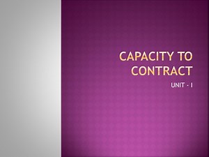 PPT - CAPACITY TO CONTRACT PowerPoint Presentation, free download - ID:9637698